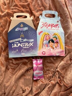 McDonald's Pink & Purple SAJABOYS x HUNTRX Collectible Meal Boxes